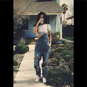 BDG Ryder boyfriend overall vintage medium wash